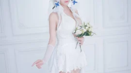 碧蓝航线 光辉婚纱cosplay-绝对领域