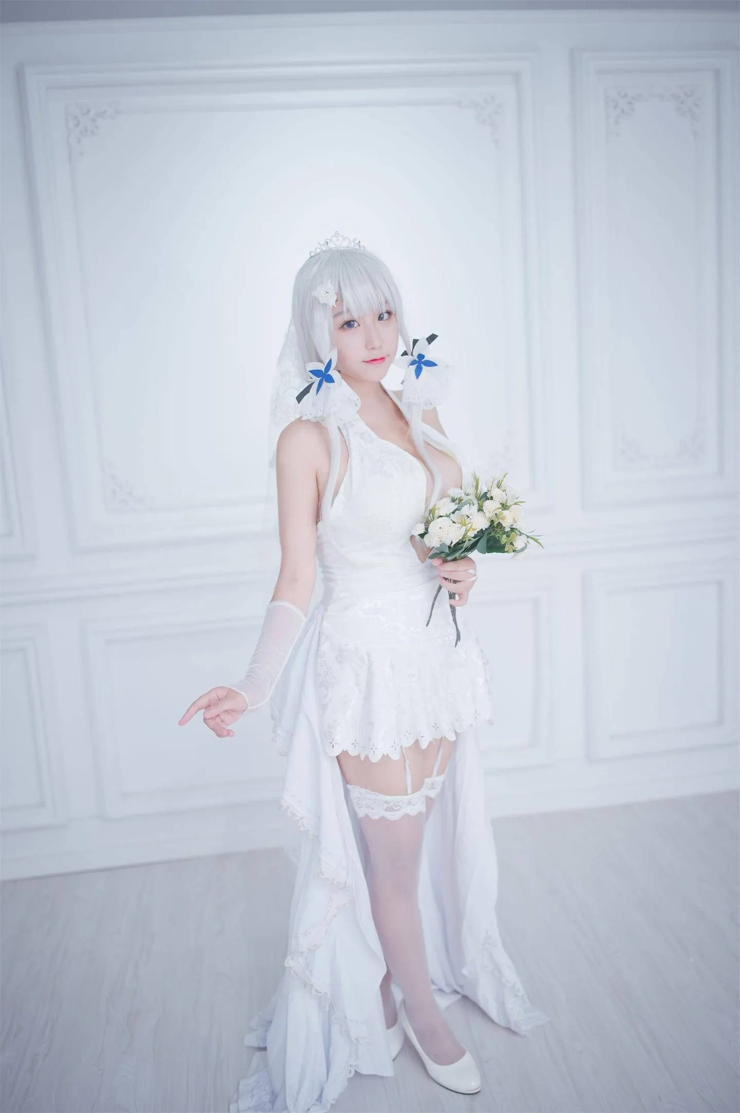 碧蓝航线 光辉婚纱cosplay-绝对领域