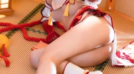 碧蓝航线春日椿cos——奶盖美胸翘臀性感大长腿-绝对领域