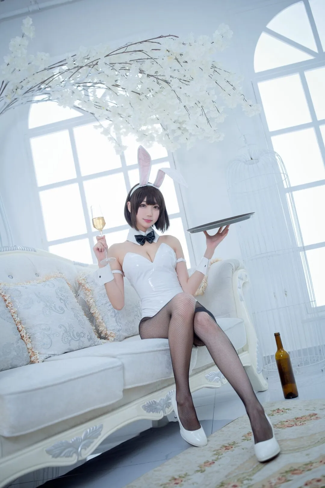 加藤惠兔女郎黑丝网袜cos——周叽是可爱兔兔-1