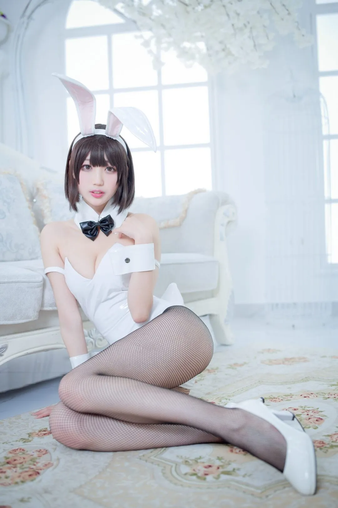 加藤惠兔女郎黑丝网袜cos——周叽是可爱兔兔-11