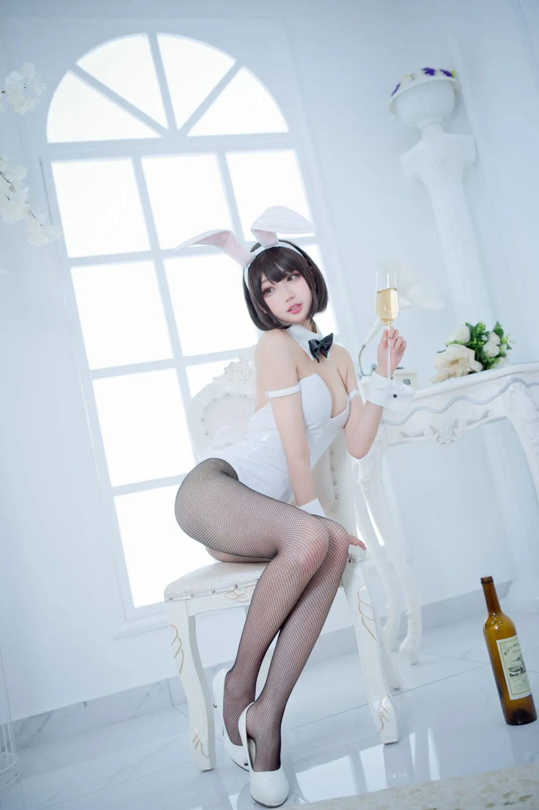加藤惠兔女郎黑丝网袜cos——周叽是可爱兔兔-15