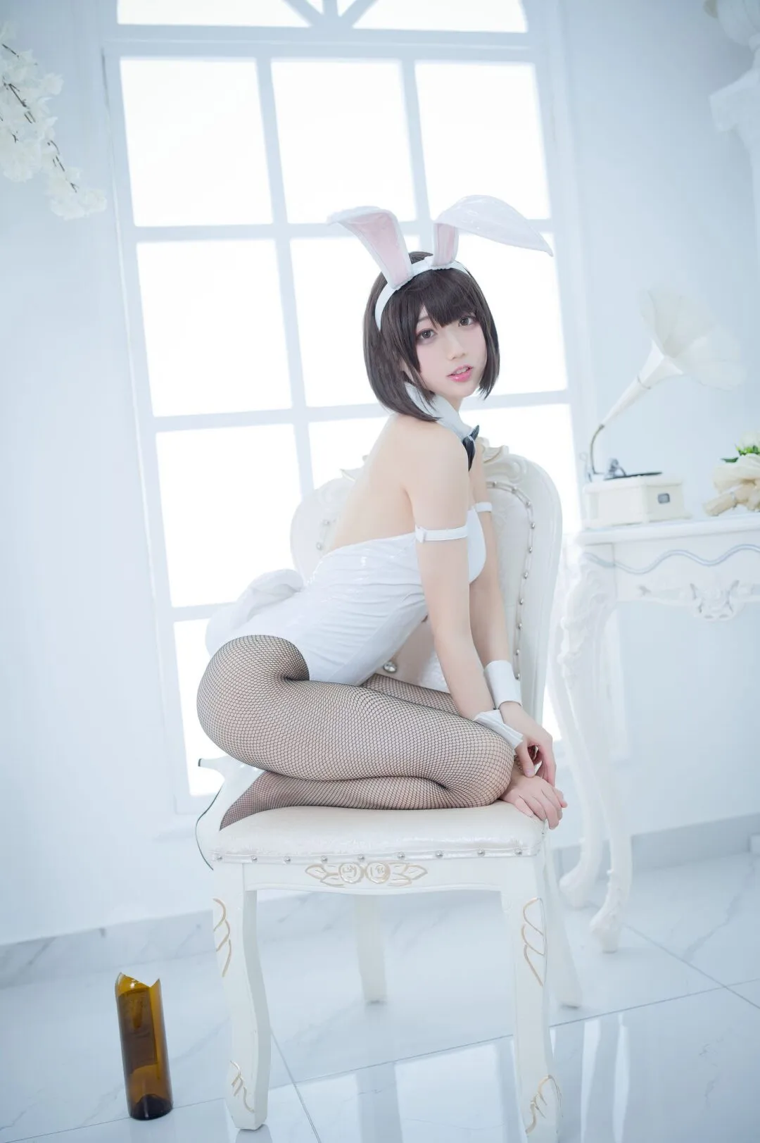 加藤惠兔女郎黑丝网袜cos——周叽是可爱兔兔-16