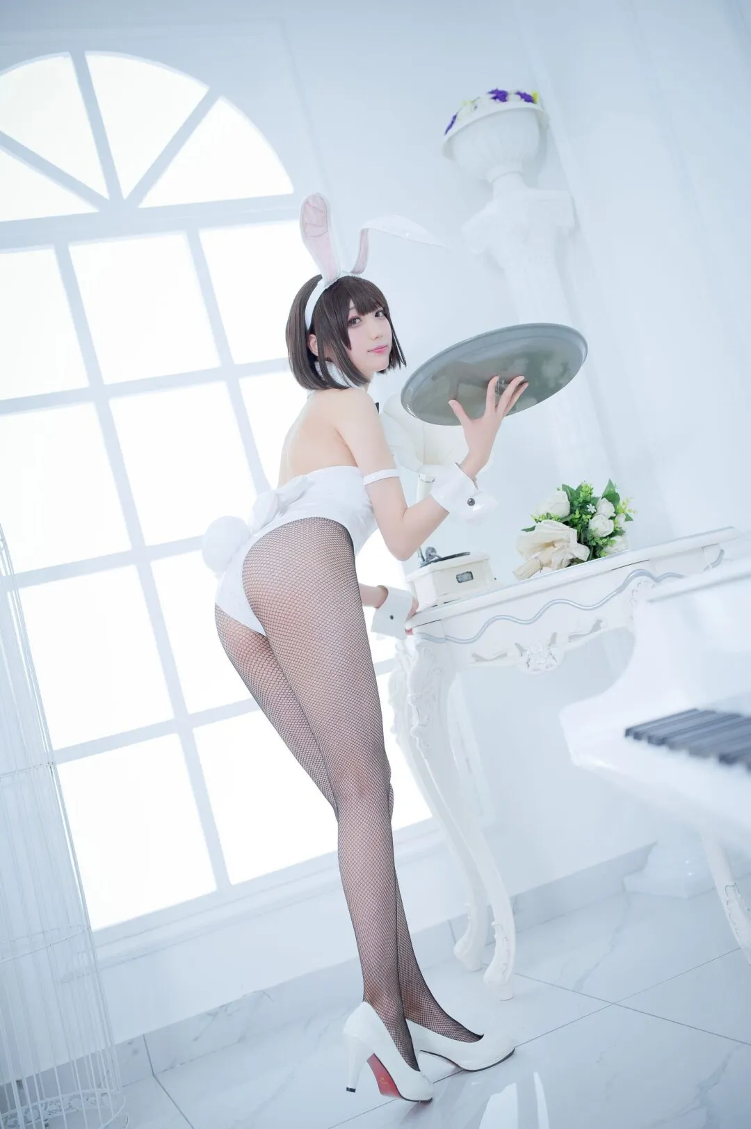 加藤惠兔女郎黑丝网袜cos——周叽是可爱兔兔-20
