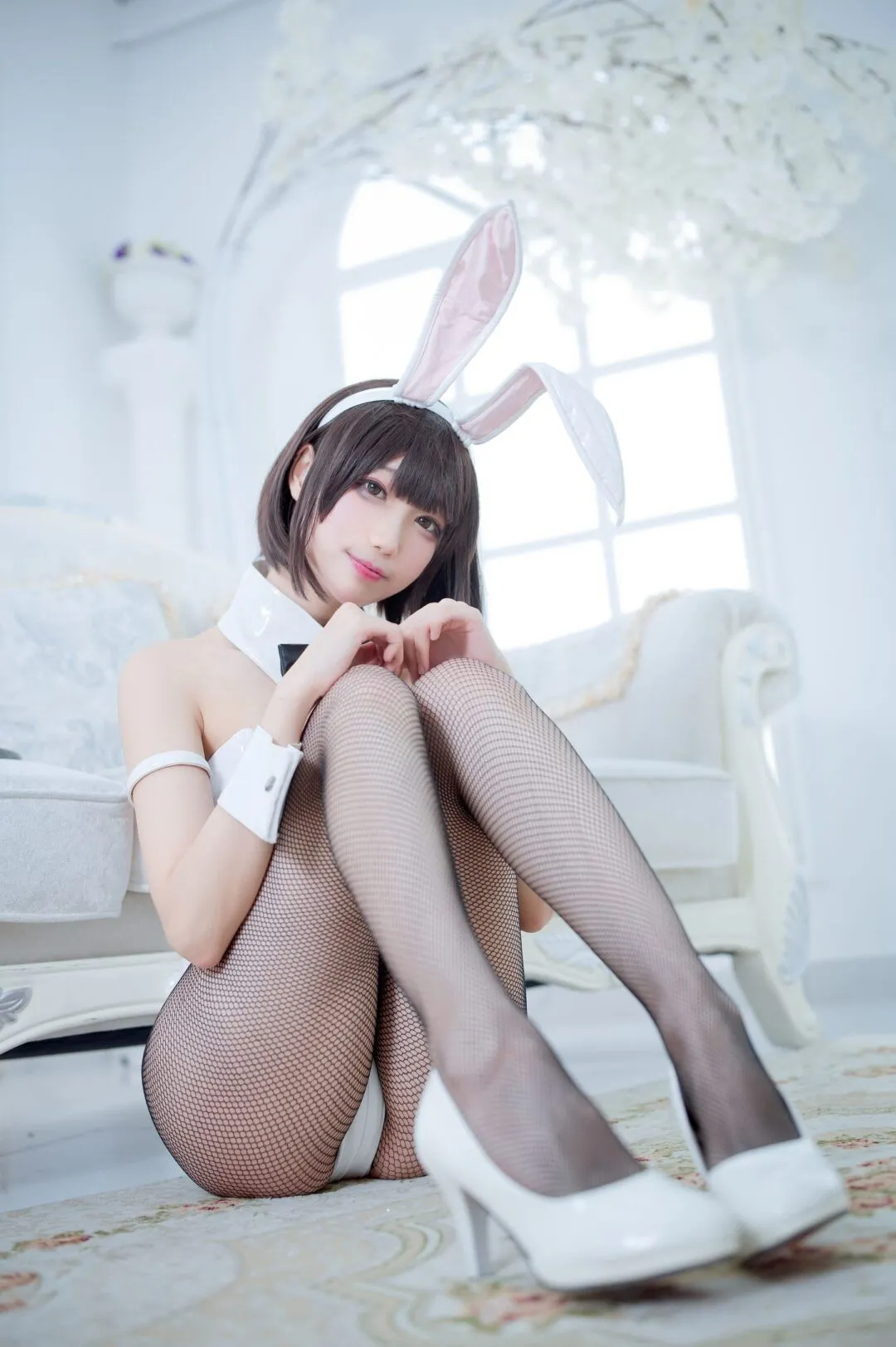 加藤惠兔女郎黑丝网袜cos——周叽是可爱兔兔-23