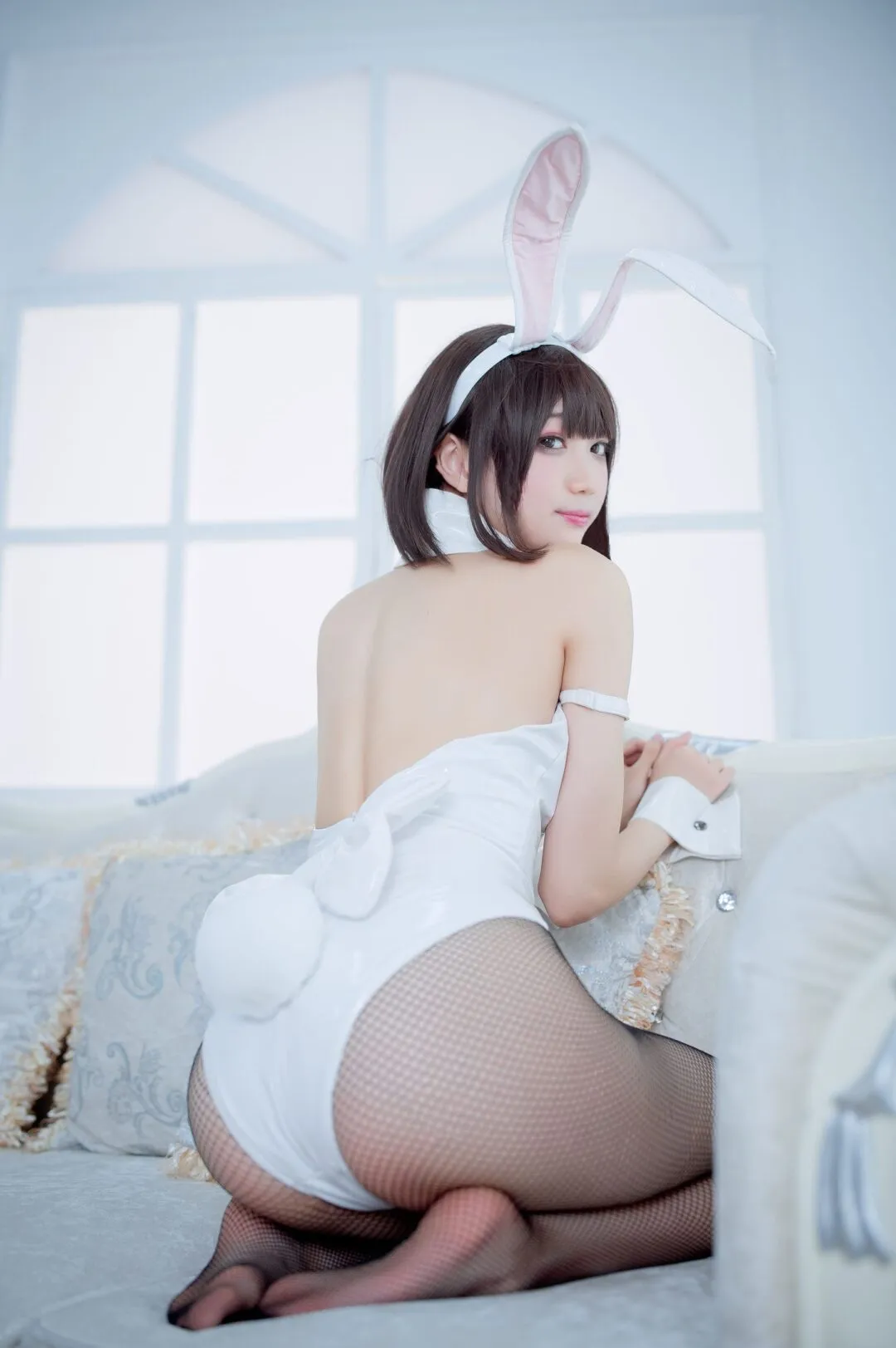 加藤惠兔女郎黑丝网袜cos——周叽是可爱兔兔-26