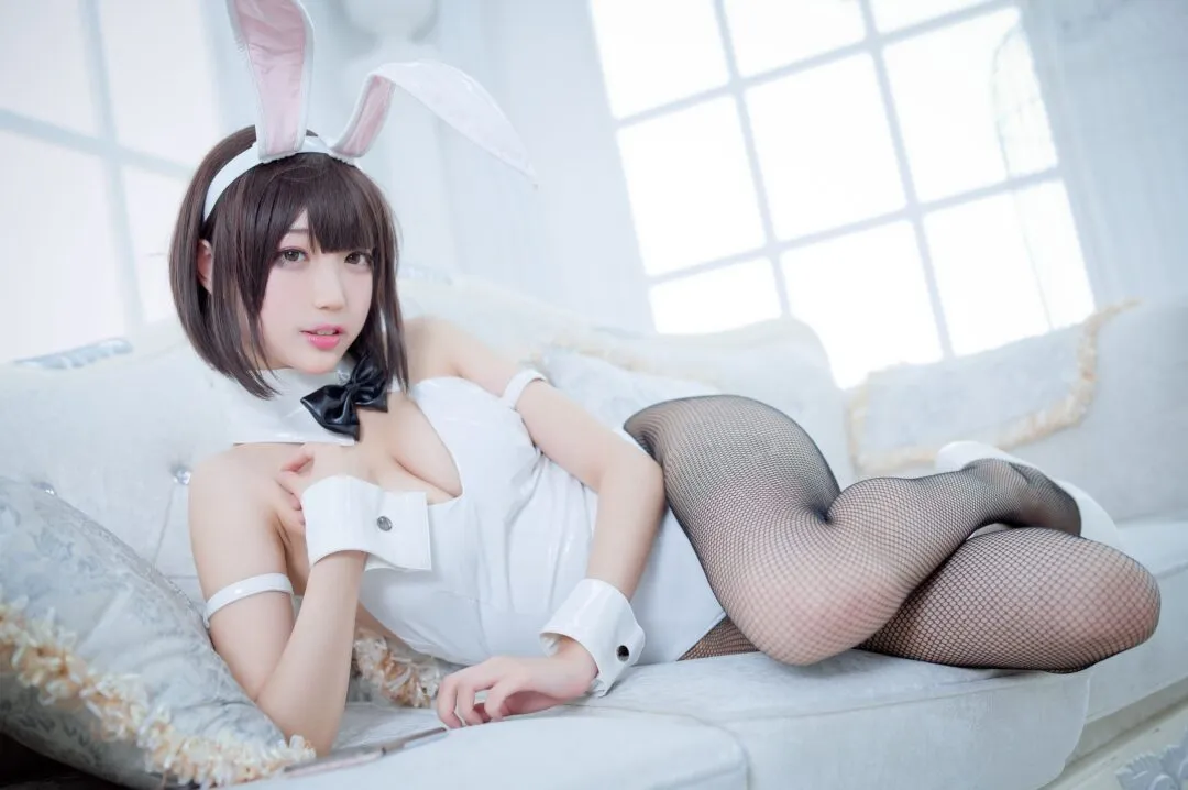 加藤惠兔女郎黑丝网袜cos——周叽是可爱兔兔-30