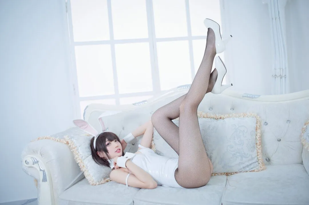 加藤惠兔女郎黑丝网袜cos——周叽是可爱兔兔-31