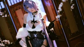 明日方舟絮雨cos——性感翘臀大长腿-绝对领域
