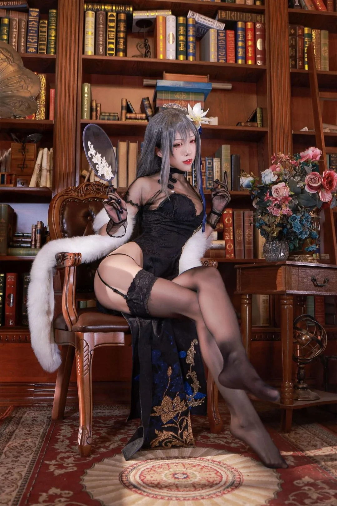 碧蓝航线 路易九世书房cosplay-17