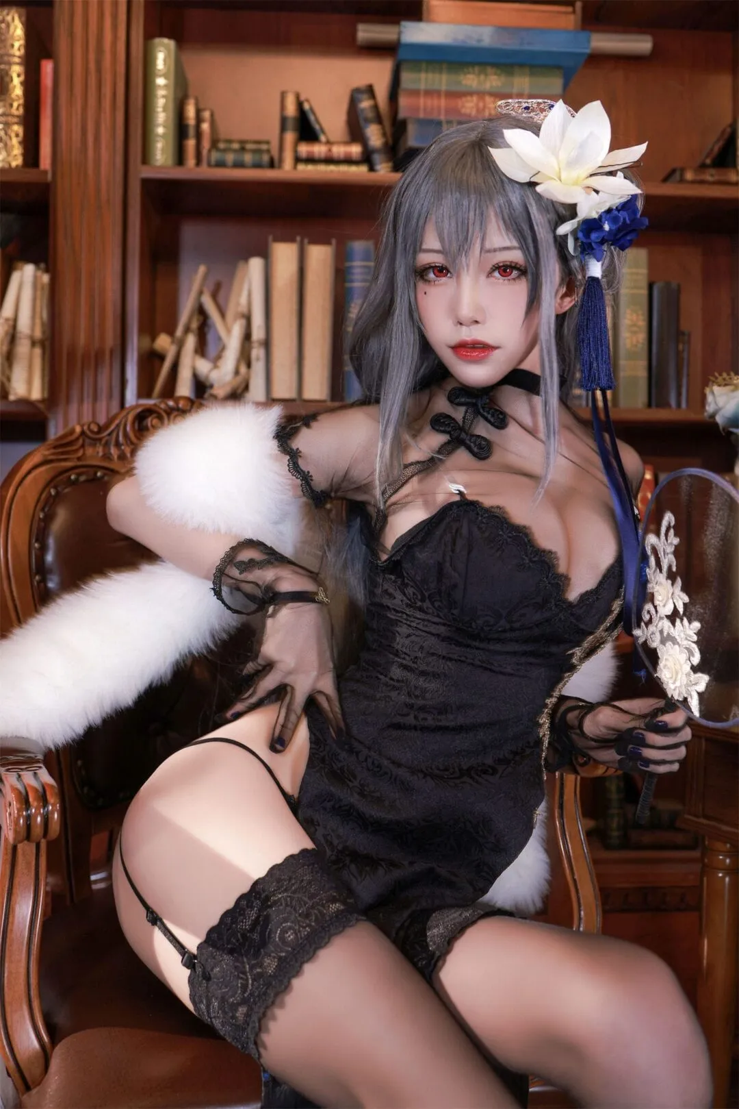碧蓝航线 路易九世书房cosplay-16