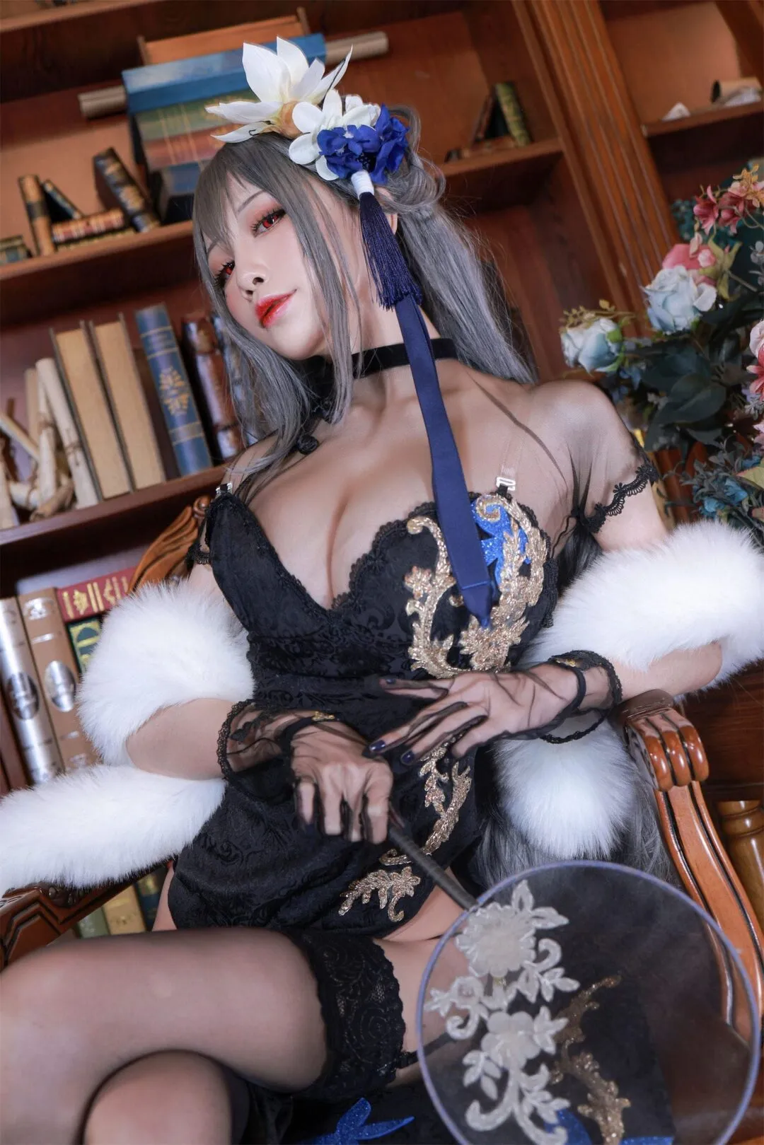 碧蓝航线 路易九世书房cosplay-40