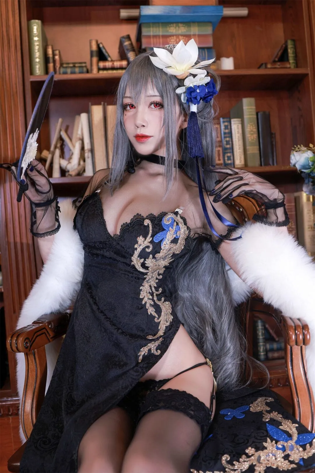 碧蓝航线 路易九世书房cosplay-39
