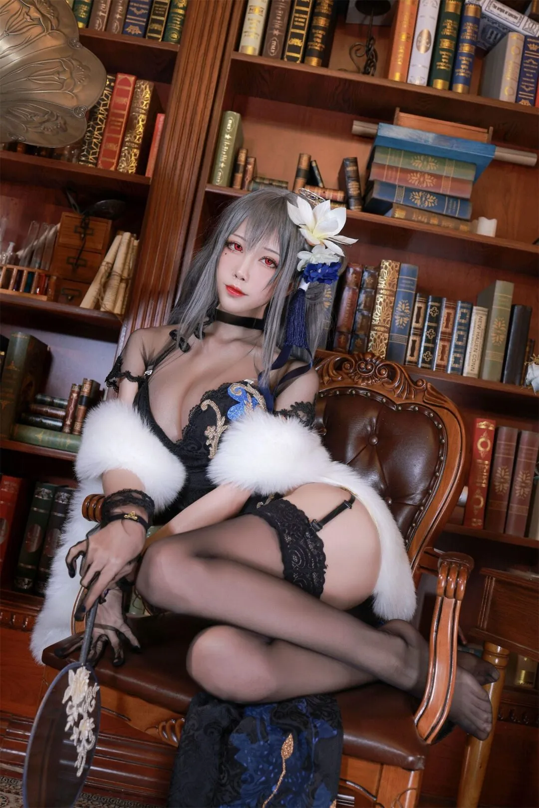 碧蓝航线 路易九世书房cosplay-42