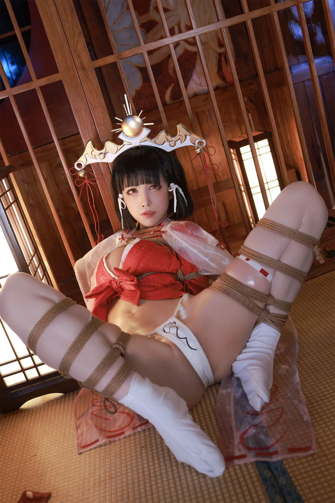 黑兽 辉夜巫女cosplay-43