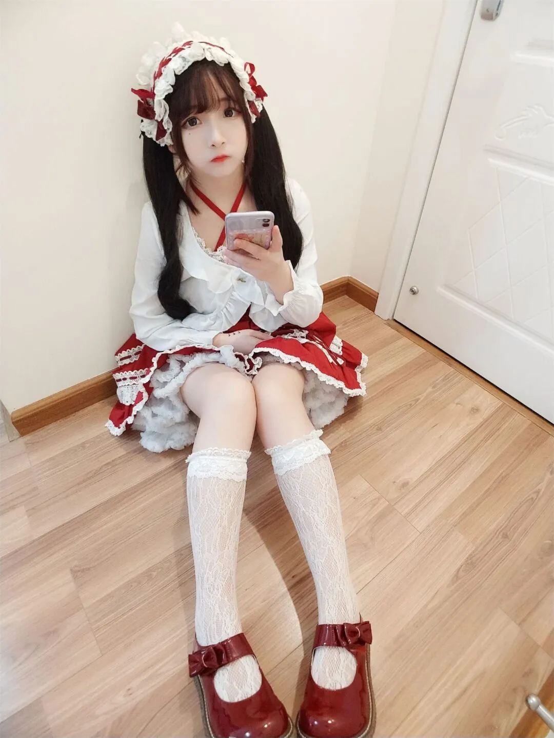 洛丽塔白丝美少女可爱私房写真-1