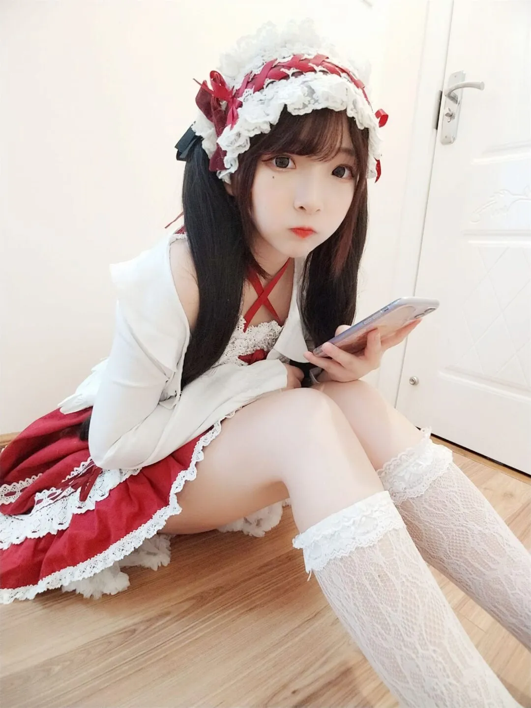 洛丽塔白丝美少女可爱私房写真-11