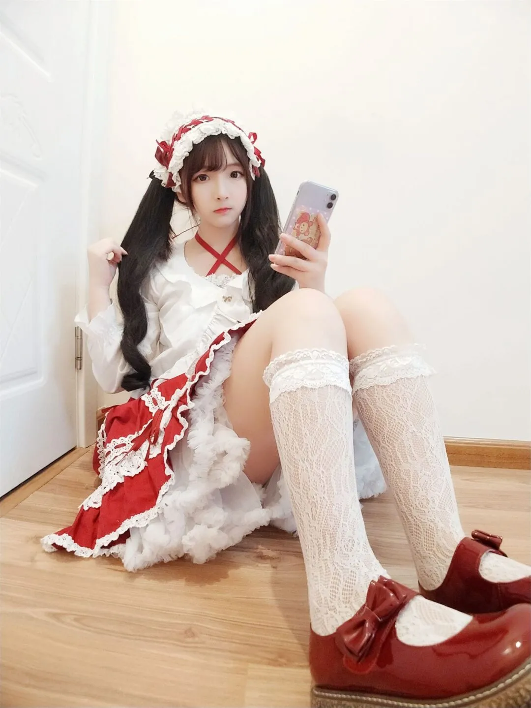 洛丽塔白丝美少女可爱私房写真-14