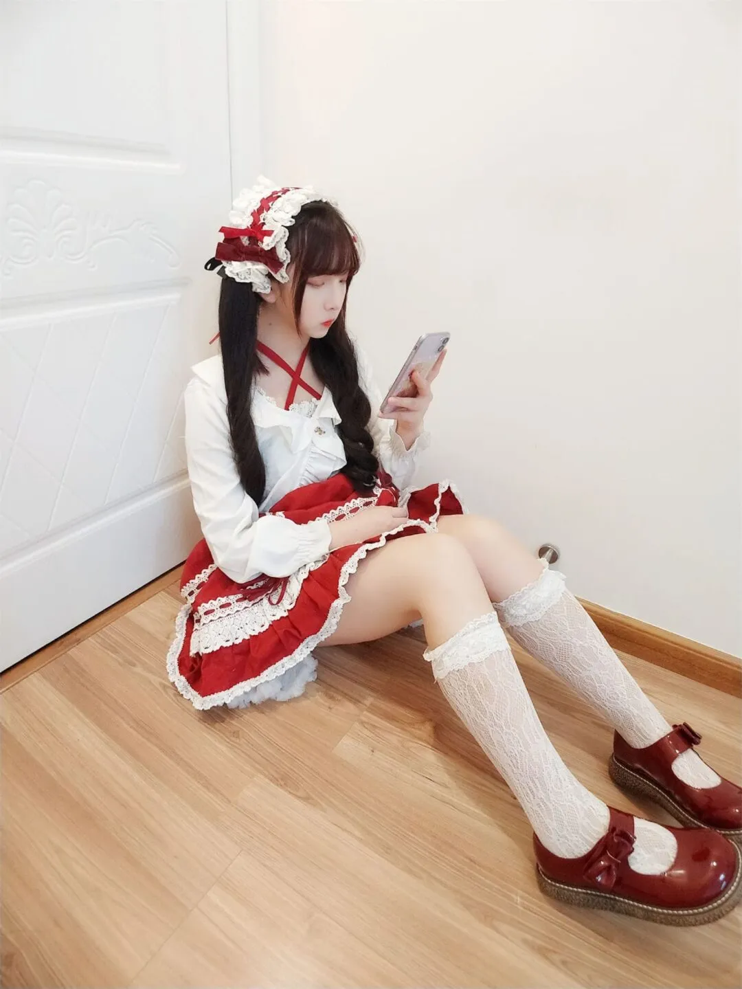 洛丽塔白丝美少女可爱私房写真-17