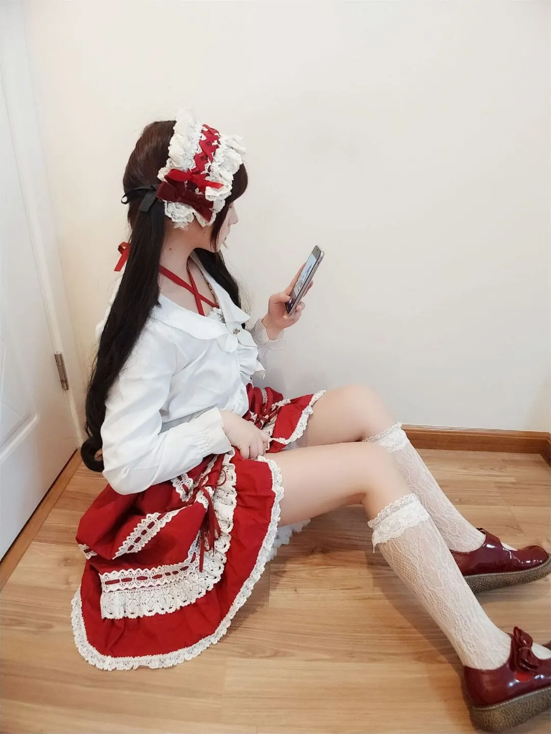 洛丽塔白丝美少女可爱私房写真-16
