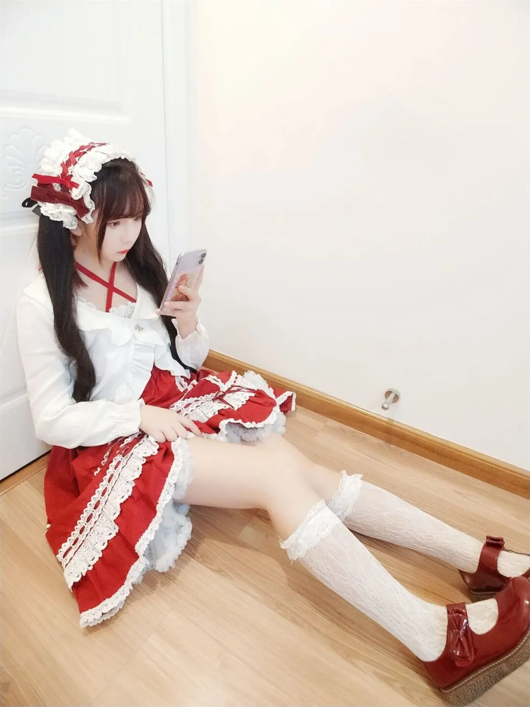 洛丽塔白丝美少女可爱私房写真-18