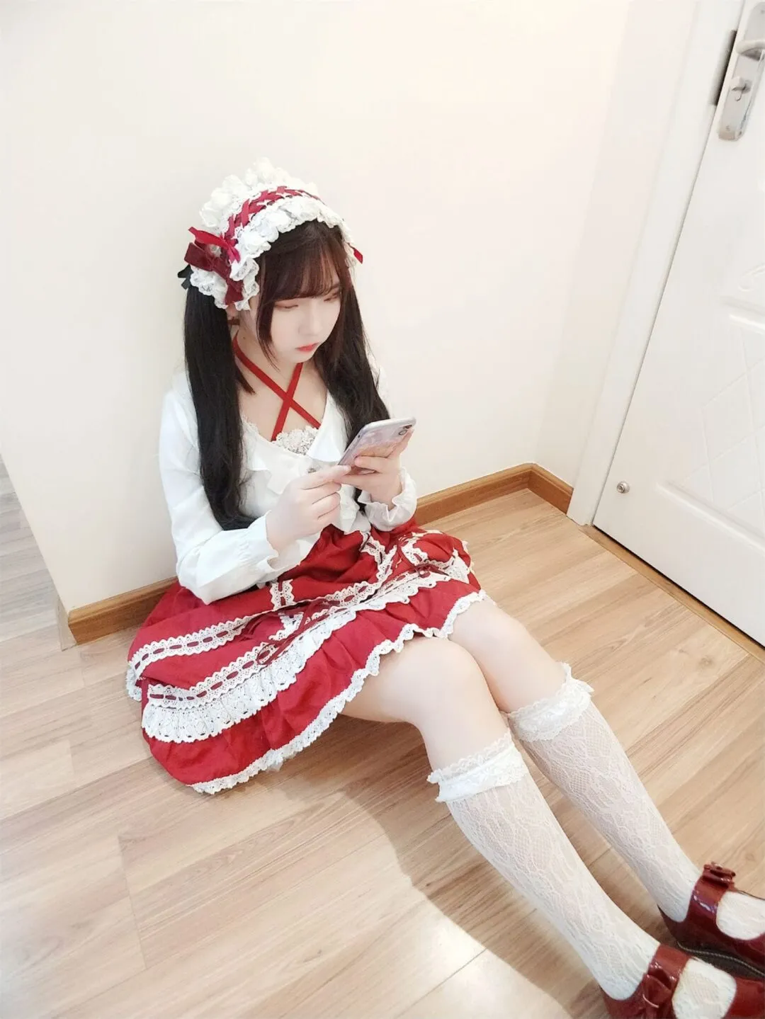 洛丽塔白丝美少女可爱私房写真-24