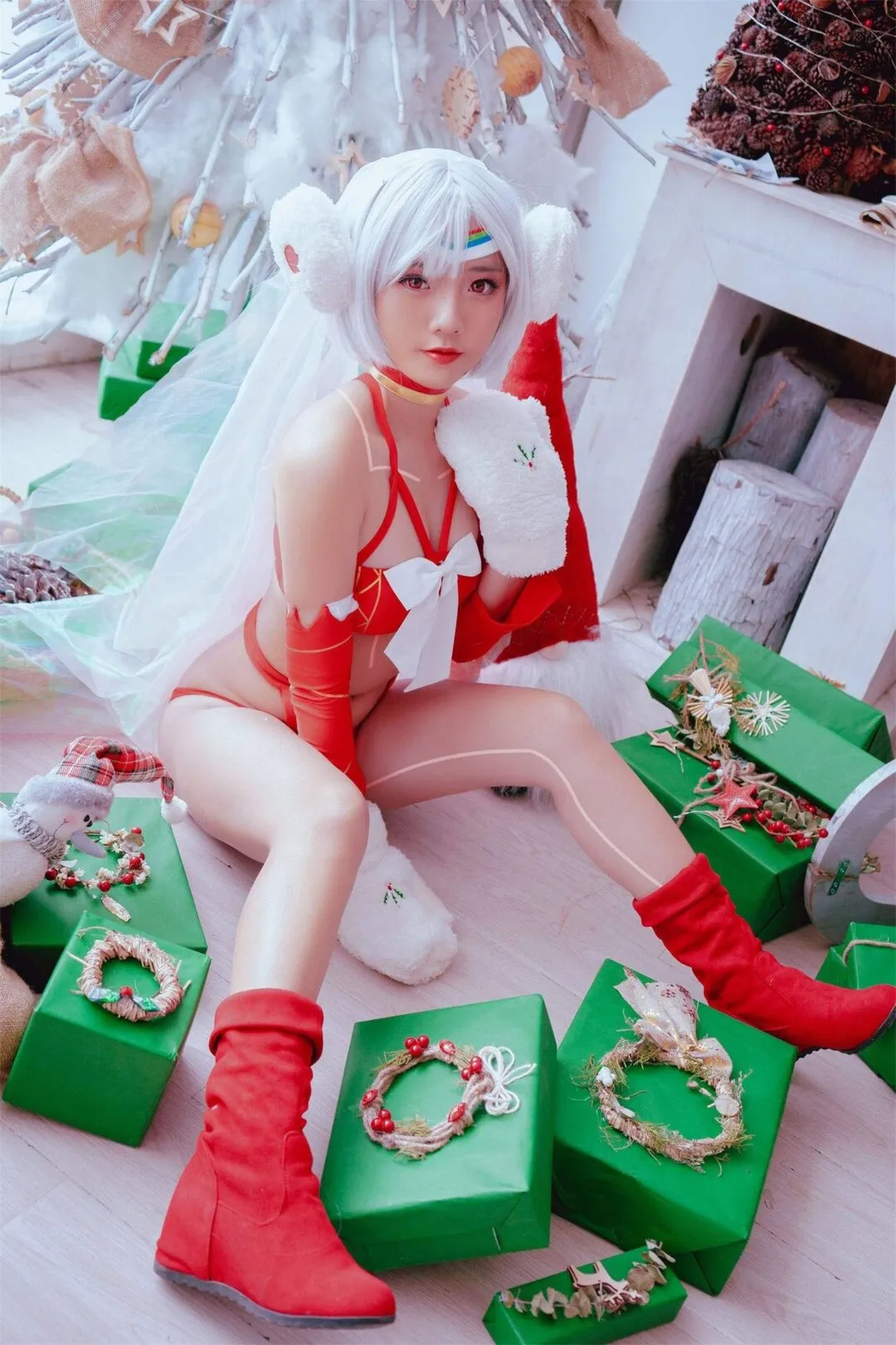 美少女性感圣诞内衣私房写真-1