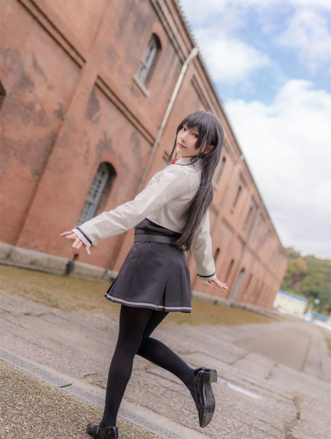 JK美少女和服黑丝性感写真-17