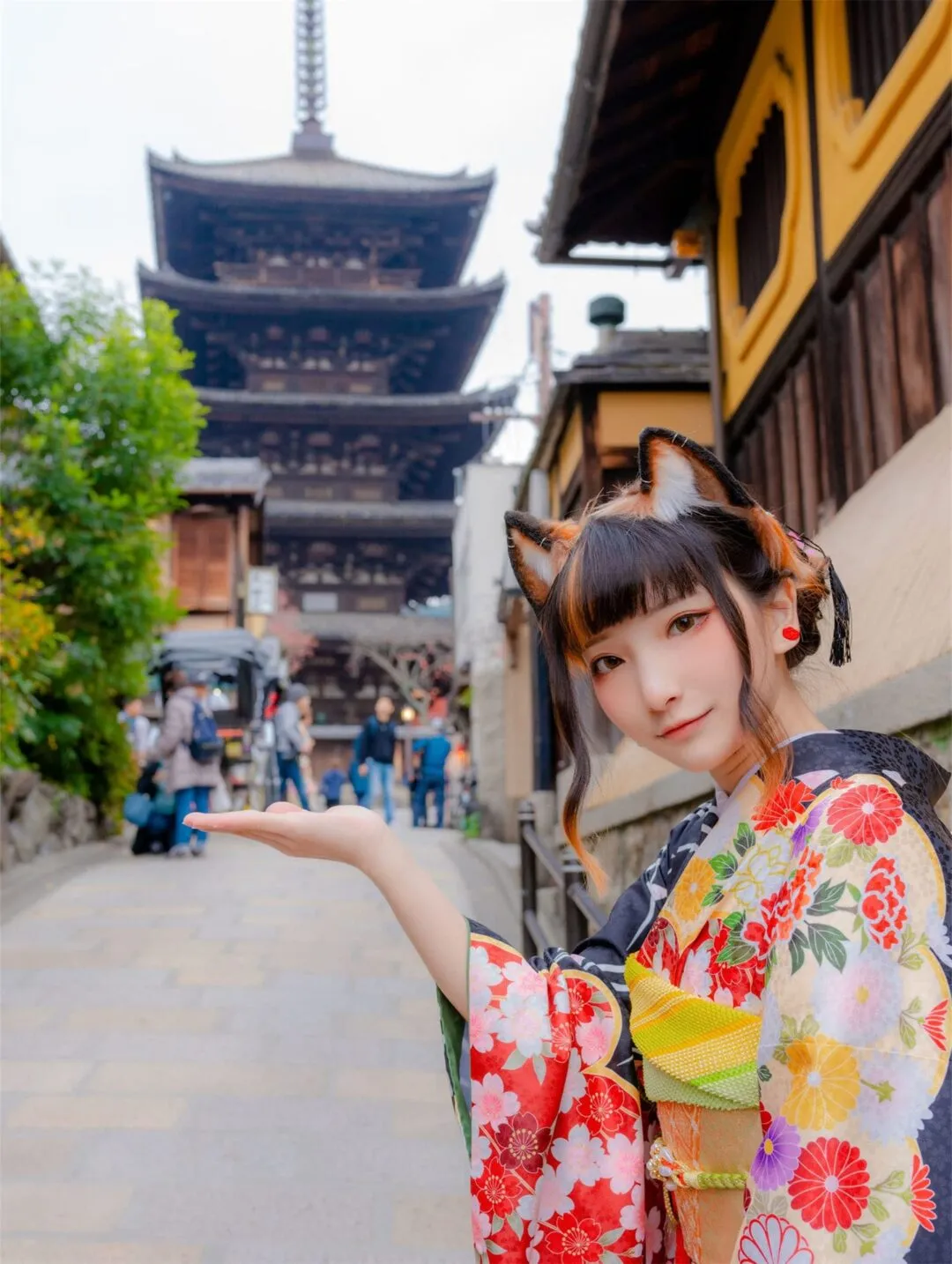 JK美少女和服黑丝性感写真-4