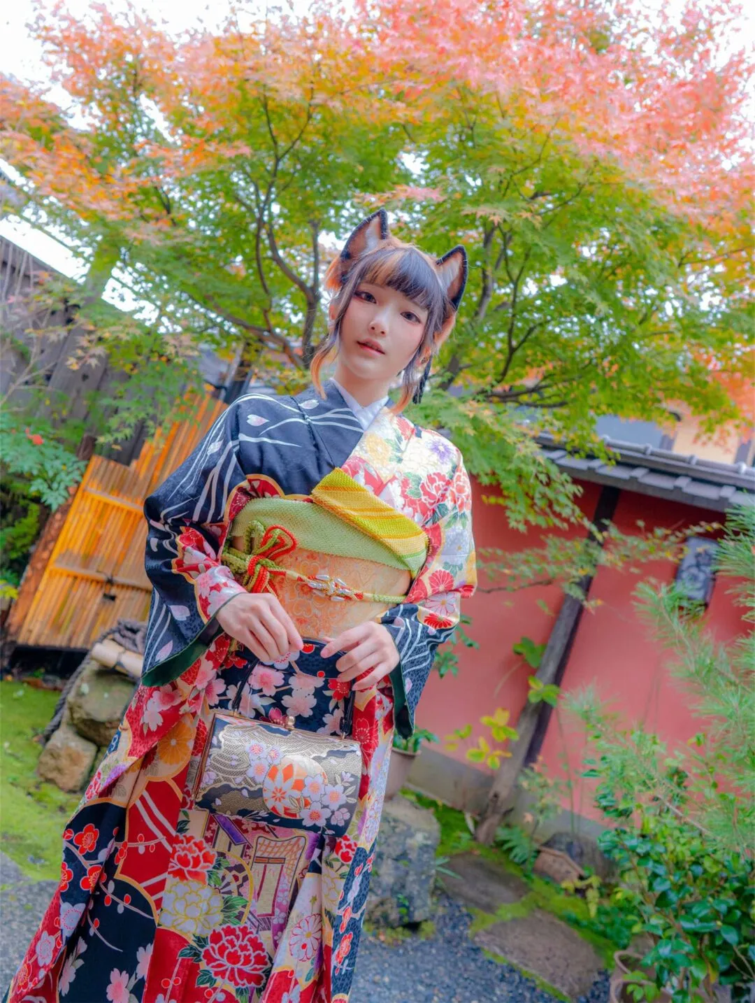 JK美少女和服黑丝性感写真-8