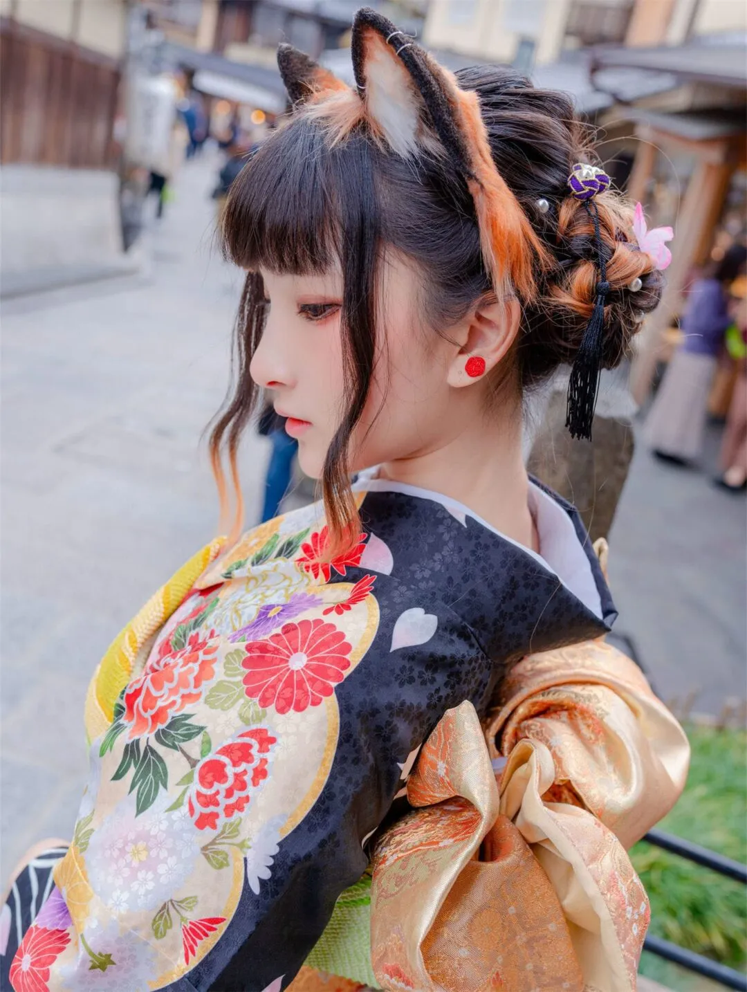 JK美少女和服黑丝性感写真-40