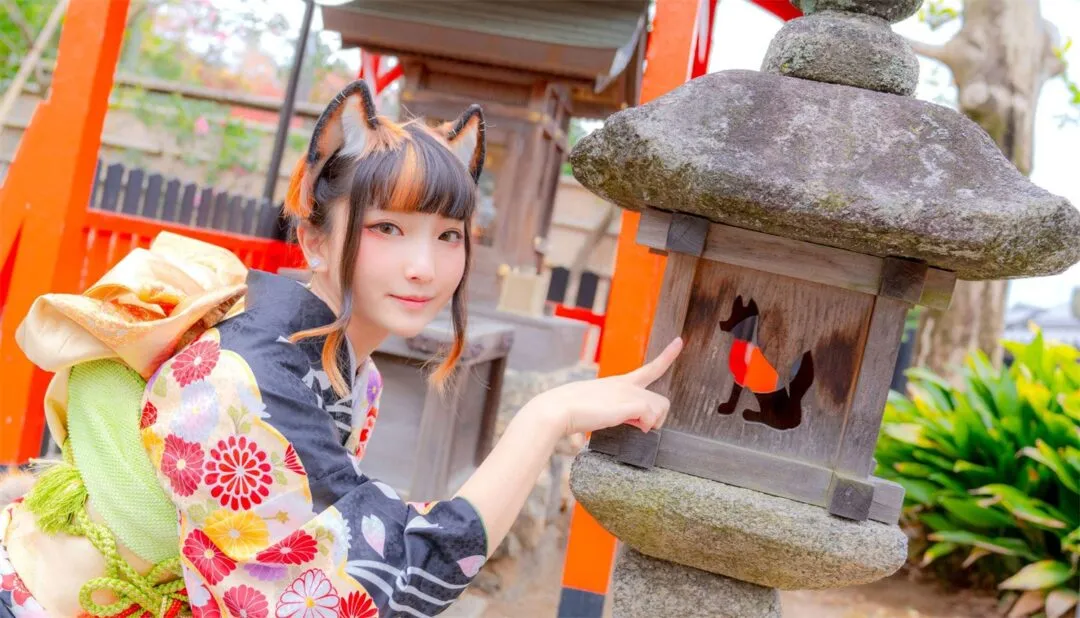JK美少女和服黑丝性感写真-44