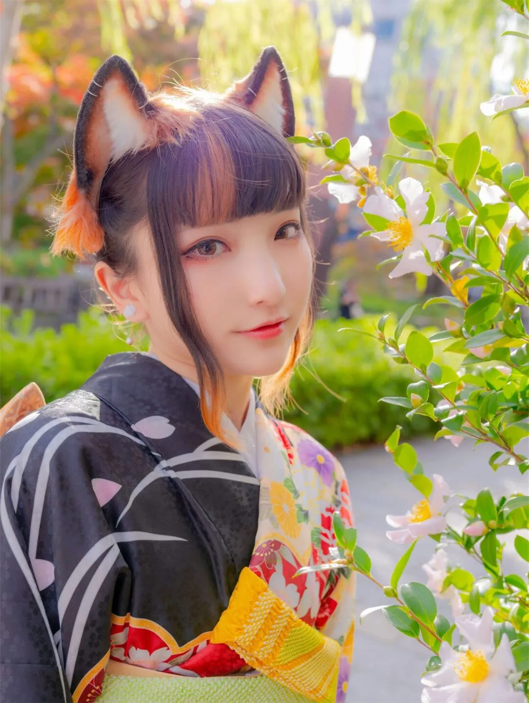 JK美少女和服黑丝性感写真-48