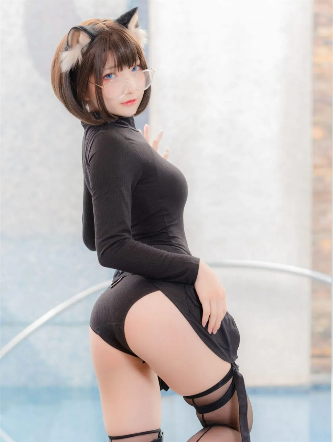 JK美少女和服黑丝性感写真-25