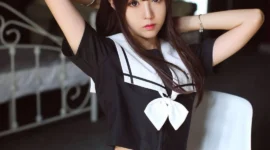 JK美少女白丝婚纱性感写真-绝对领域
