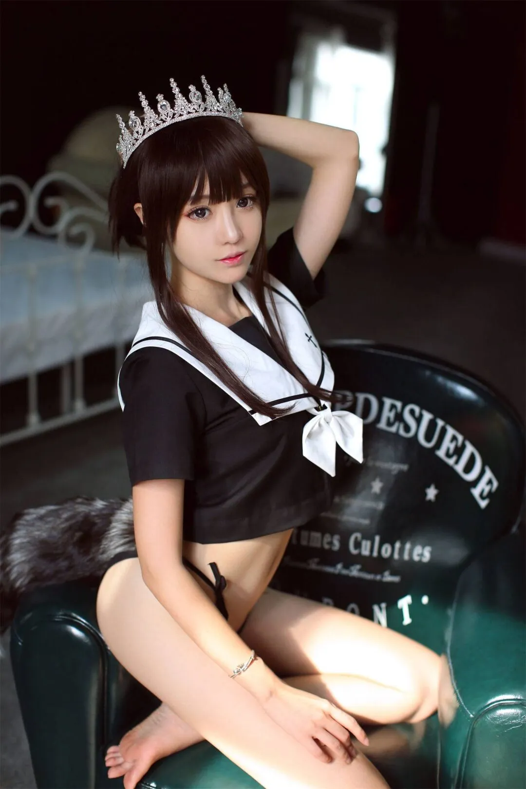 JK美少女白丝婚纱性感写真-1