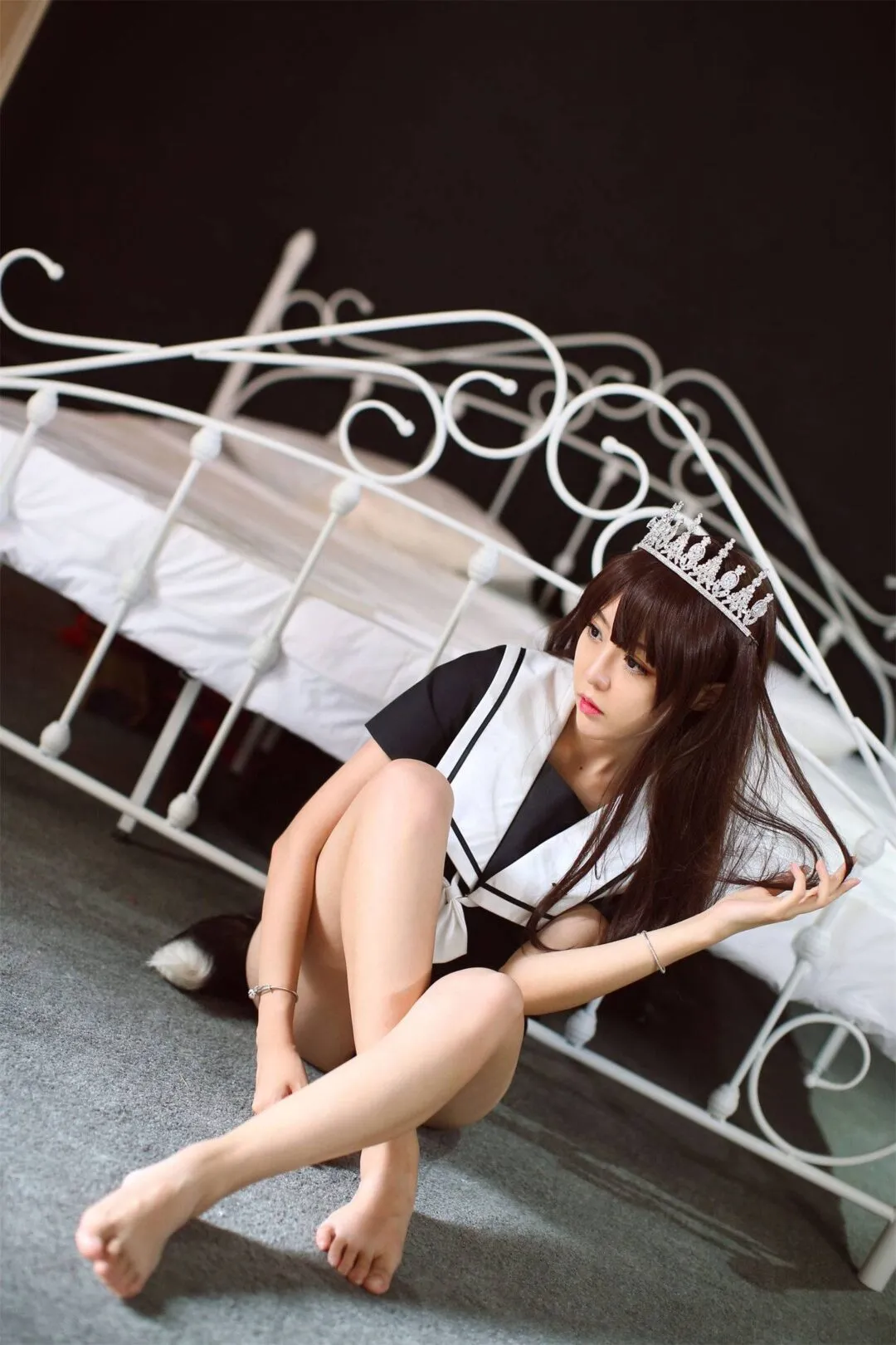 JK美少女白丝婚纱性感写真-1