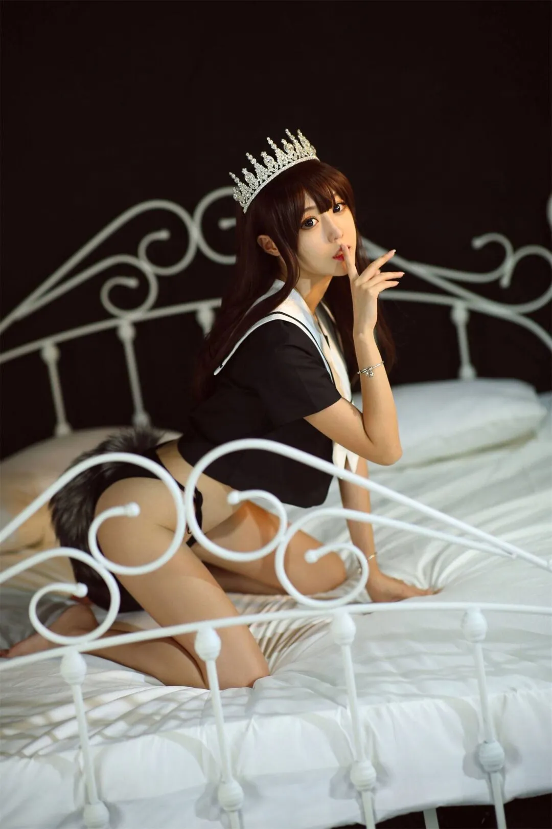 JK美少女白丝婚纱性感写真-1