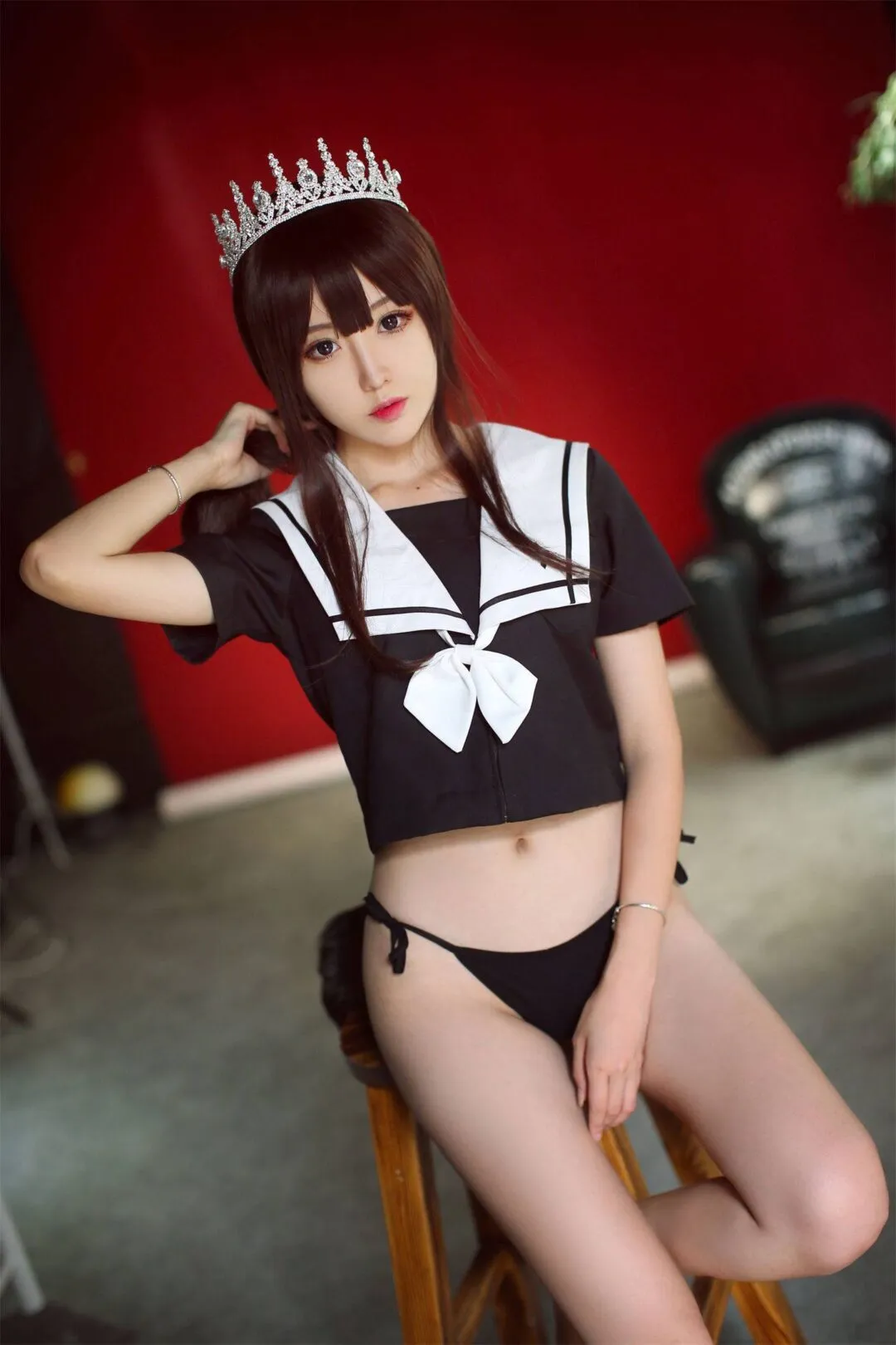 JK美少女白丝婚纱性感写真-1