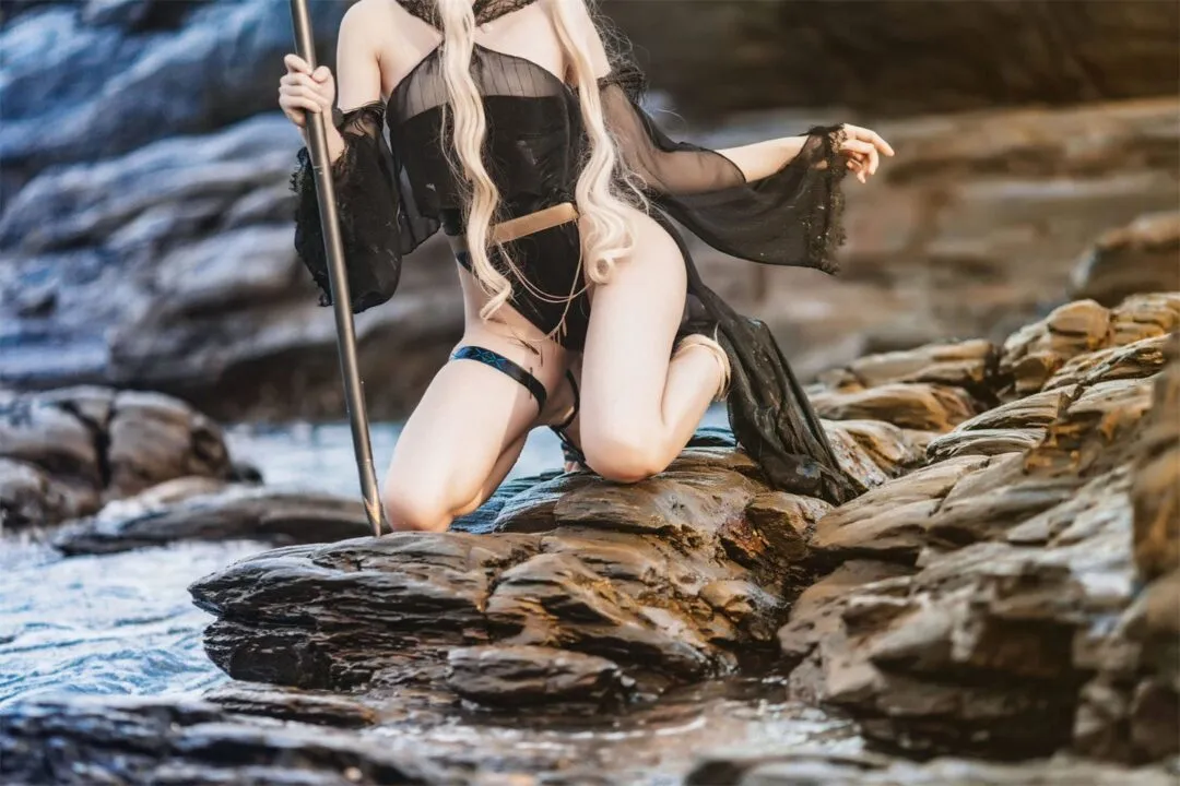 明日方舟 闪灵泳装cosplay-36