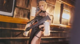 《少女前线》OTS-14 紫雨心cosplay-绝对领域