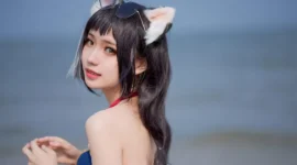 《公主连结》水黑猫凯露cosplay-绝对领域
