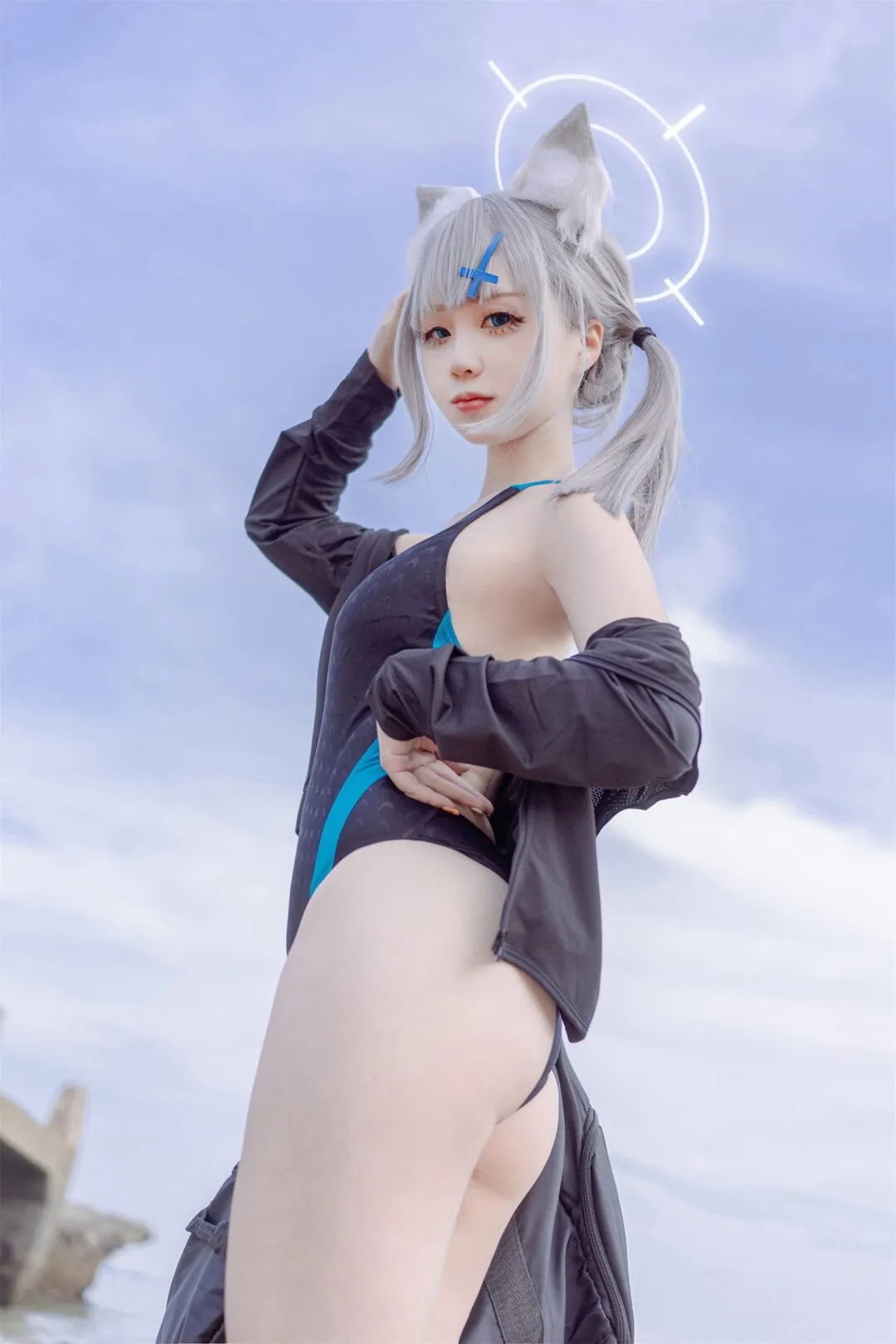 《碧蓝档案》砂狼白子cosplay-12