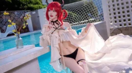 《明日方舟》史尔特尔泳装cosplay-绝对领域