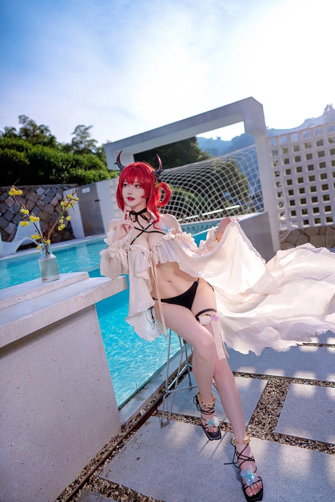 《明日方舟》史尔特尔泳装cosplay-1