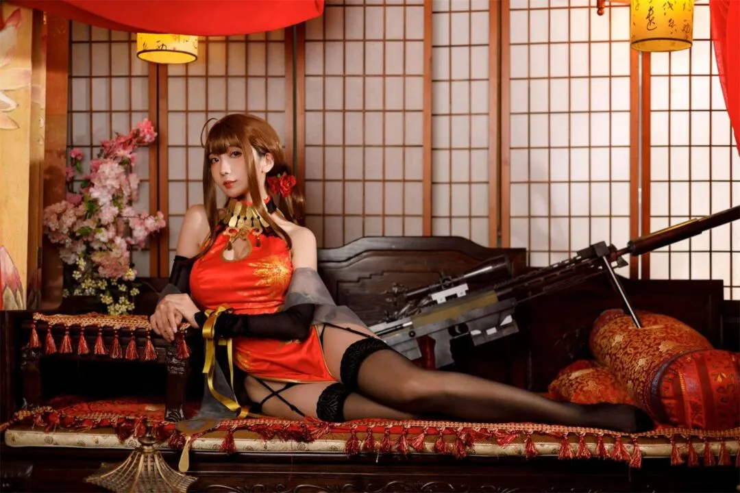 少女前线 DSR-50旗袍cosplay-12