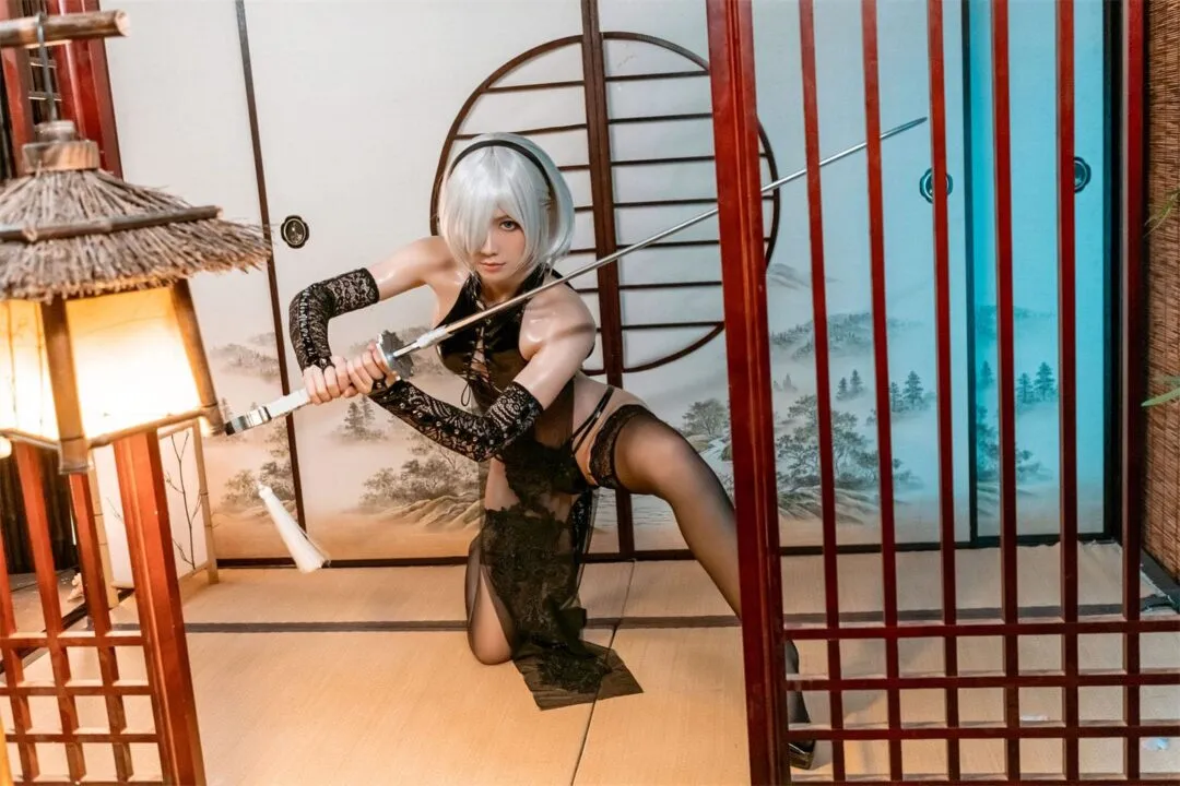 尼尔机械纪元 2B旗袍cosplay-13