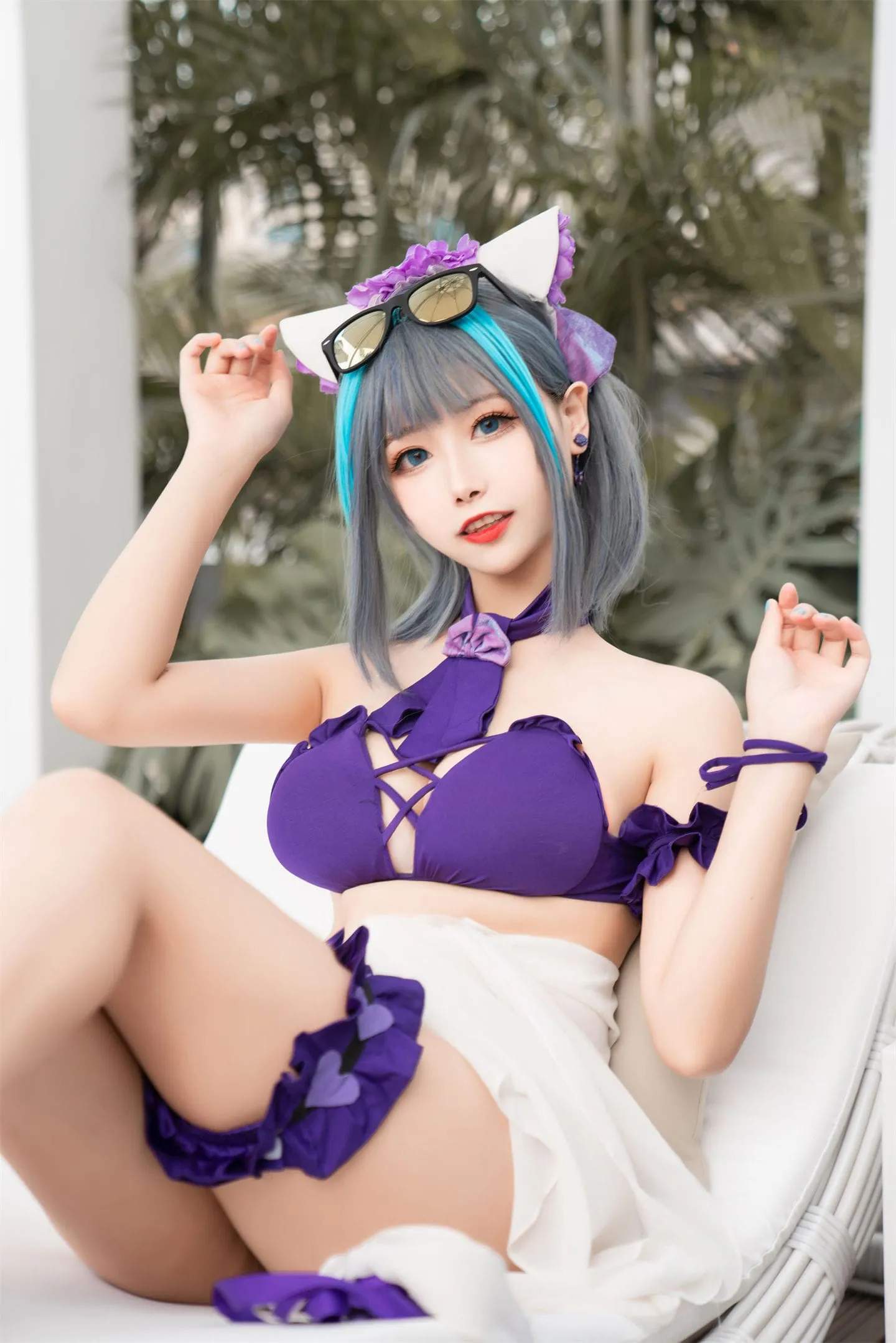 碧蓝航线 柴郡泳装2cosplay-绝对领域