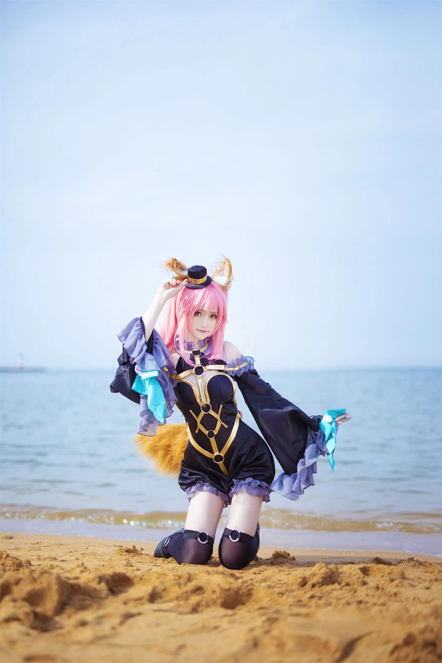 FGO 玉藻前魔术师黑丝cosplay-绝对领域