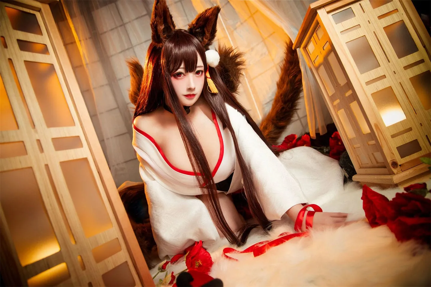 碧蓝航线 赤城婚纱cosplay-绝对领域